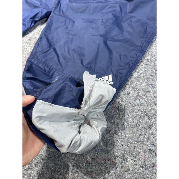 Adidas Y2K Track Pants Windbreaker Material Men’s L Blue Wide Leg Hip Hop - Picture 4 of 8